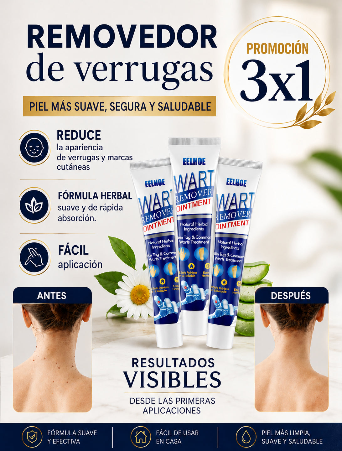 Eliminador de verrugas original EELHOE Wart Remover ¡3x1!