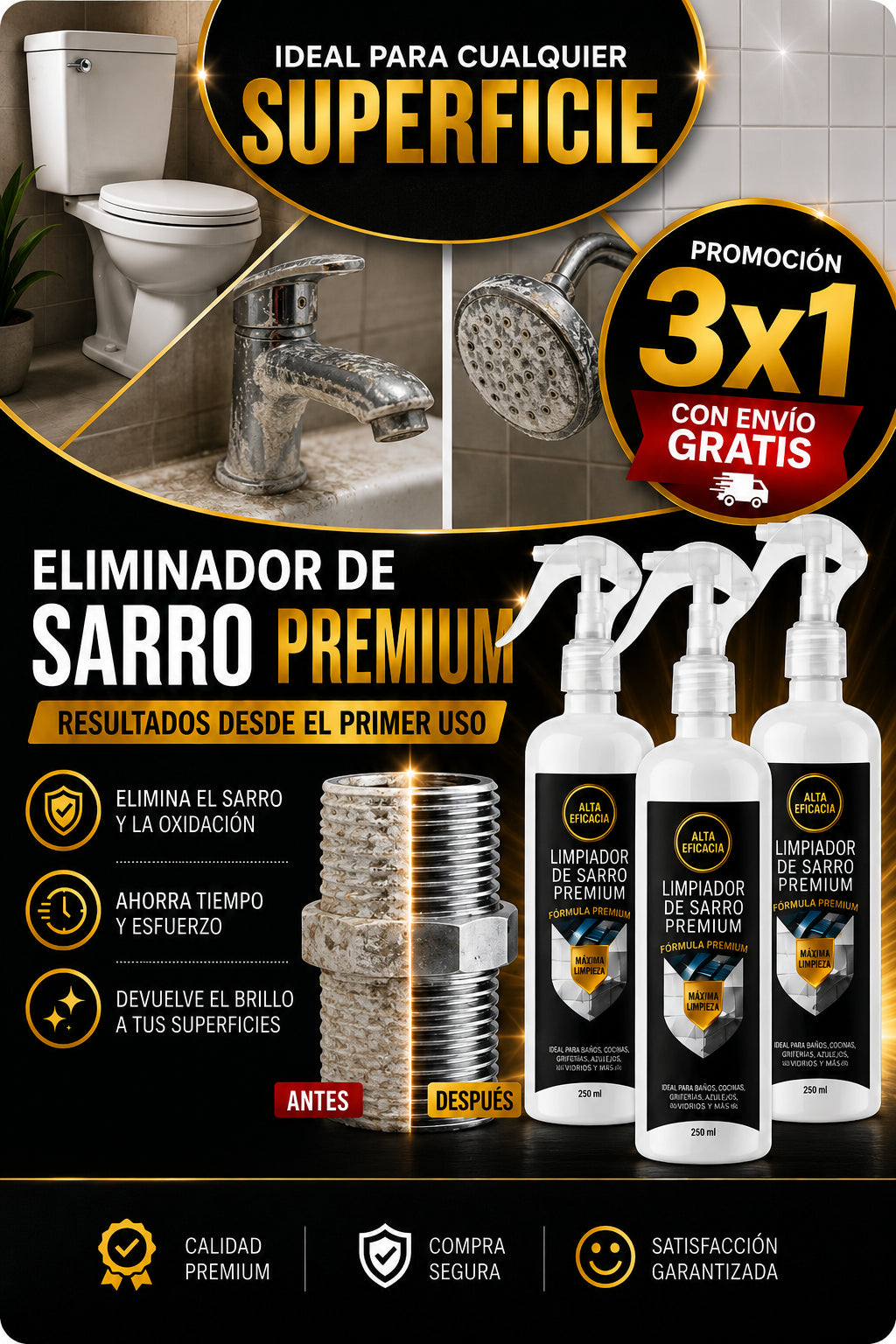 Quita Sarro Premium Always Clean ¡3X1!